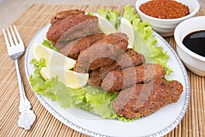 Turkish foods; cig kofte