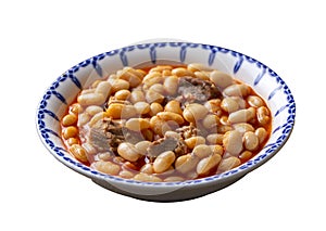 Turkish foods dried bean, Beans with minced meat (kuru fasulye