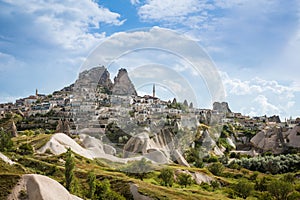 Turkish fortress Uchisar Cappadocia Turkey