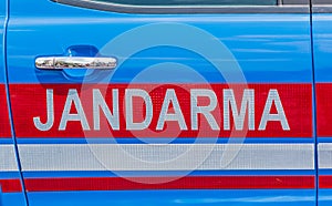 Turkish Jandarma gendarme traffic car door photo