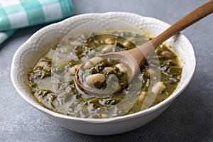 Turkish Kara Lahana corbasi - Black Cabbage or Kale Soup