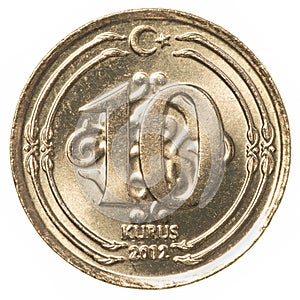 10 turkish kurus coin