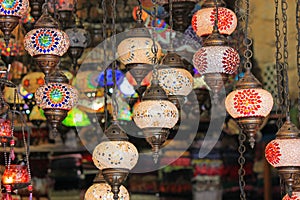 Turkish lamp in a bazaar