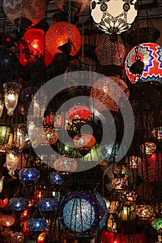 Turkish lamps in Grand Bazaar,