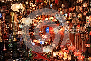 Turkish lamps shop in the Grand Bazaar, Istanbul