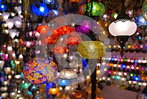 Turkish lanterns at the Grand Bazaar Istanbul