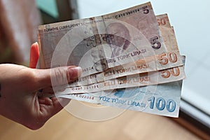 Turkish Lira Banknotes payment