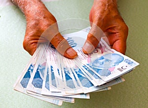 Turkish lira and economy photograpy photo