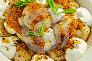 Turkish Manti close-up