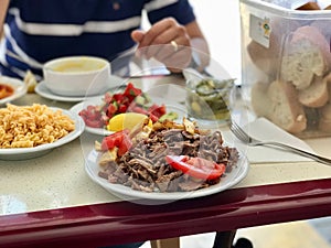 Turkish Meat Food Doner Kebab Portion / Kebap.