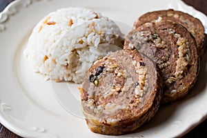 Turkish Meat Roll Seftali Kebab Kebab with Rice