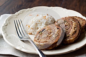 Turkish Meat Roll Seftali Kebab Kebab with Rice