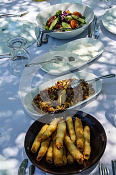 Turkish mezes appetizers