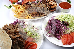 Turkish Mix kebab and salad