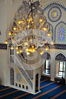 Turkish mosque interior design