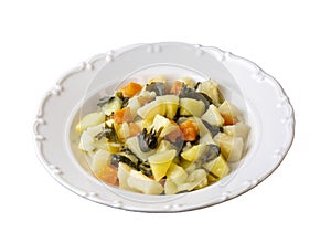 Turkish olive oil foods celery (Turkish name Zeytinyagli kereviz
