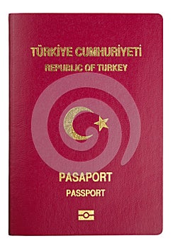 Turkish passport cover - clipping path