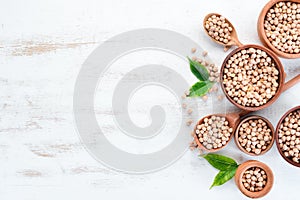 Turkish peas. Nutt On a white background.