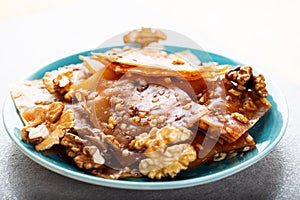 Turkish Pestil / Dried Fruit Pulp with Sesame and Walnut