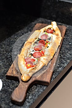 Turkish Pide On A hotel in istanbul