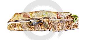 Turkish Pide isolated on white