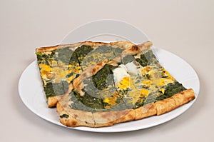 Turkish pide - spinach photo