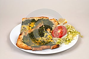 Turkish pide - spinach photo