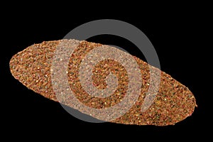 Turkish pizza (lahmacun) on black background. photo