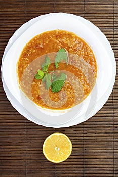 Turkish red lentils soup