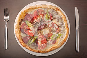 Turkish round pizza pide