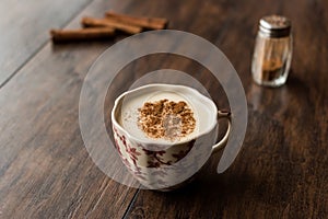 Turkish Salep with cinnamon sticks / Christmas Eggnog