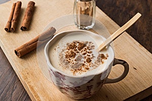 Turkish Salep with cinnamon sticks / Christmas Eggnog