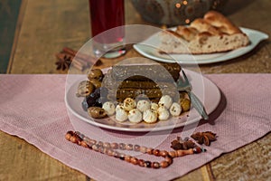 Turkish sarma on plate