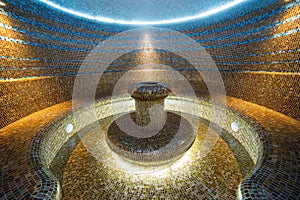 Turkish sauna interior hammam room tiled water hot