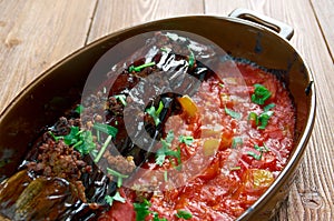 Turkish stuffed eggplant photo