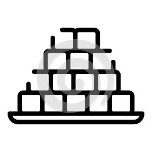 Turkish sweets icon, outline style