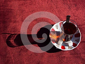 Turkish Tea with Nice Shadow photo
