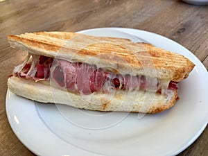 Turkish Toast Dilli Kasarli / Beef Tongue Tost Sandwich with Melted Cheese photo