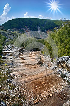 Turkish tourism trail in the district of Mugla Marmaris.