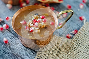 Turkish traditional dessert Ashura, Noah`s pudding