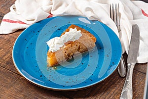 Turkish Traditional Dessert Bread Kadayif / Bread Pudding. Turkish name Ekmek KadayÄ±f