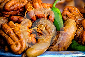 Turkish Traditional Food Rice Stuffed Intestines ( mumbar stuffed )