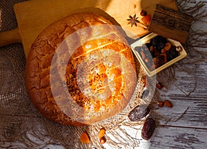 Turkish traditional pide on ramazan