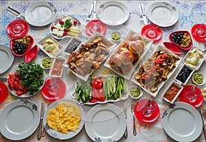 Turkiye breakfast table set