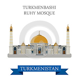 Turkmenbashi Ruhy Mosque in Ashgabat Turkmenistan attraction