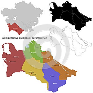 Turkmenistan map photo