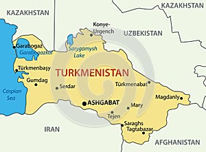 Turkmenistan - map of a country