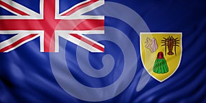 Turks and Caicos Islands flag waving