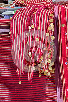 Turksih traditional woman scarf with embroidery