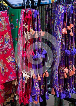 Turksih traditional woman scarf with embroidery